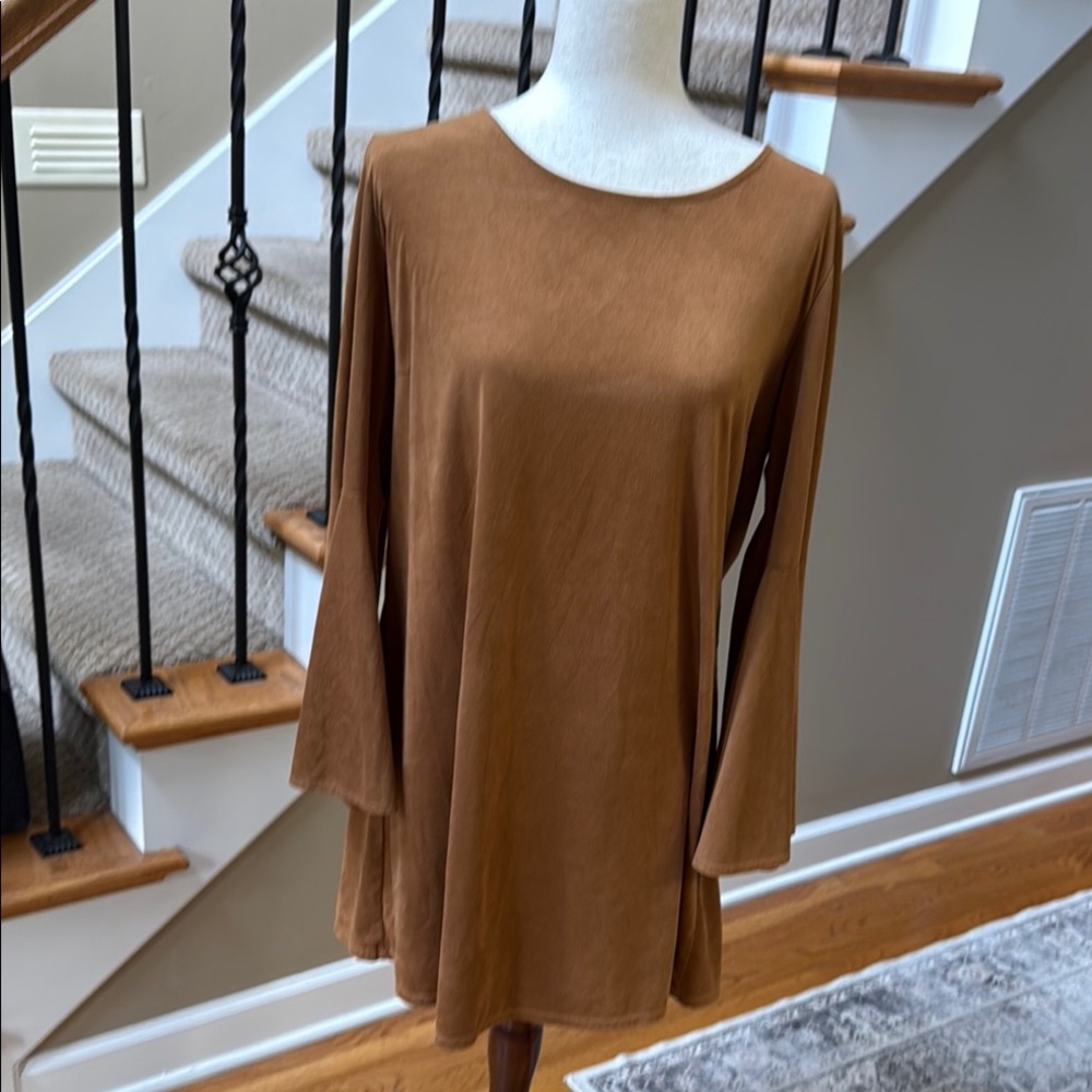 Adrienne Tan Long Sleeve Dress